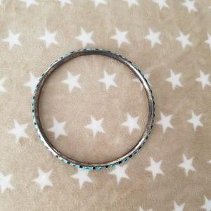 vintage silver enamel bangle